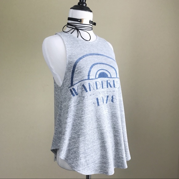 Wanderlust Graphic Racerback Tank Nomad Travel - Picture 2 of 6